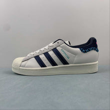 Cargar imagen en el visor de la galería, Feifei Ruan x Adidas Superstar Chalk White Navy ID1139