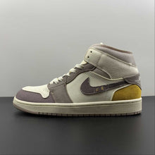 Cargar imagen en el visor de la galería, Air Jordan 1 Mid SE CRAFT Sail Tape Haze Fossil Stone DM9652-102