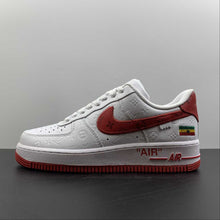 Cargar imagen en el visor de la galería, Louis Vuitton x Air Force 1 White and Red Flag LD0212