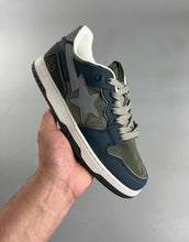 Cargar imagen en el visor de la galería, BAPE Sk8 STA Army Green Dark Blue