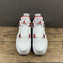 Cargar imagen en el visor de la galería, Air Jordan 4 Retro White University Red Metallic Silver CT8527-112