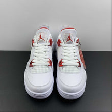 Cargar imagen en el visor de la galería, Air Jordan 4 Retro GS University Red White Metallic Silver 408452-112
