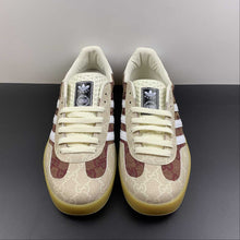 Cargar imagen en el visor de la galería, Adidas x Gucci Gazelle Beige Brown White Gum
