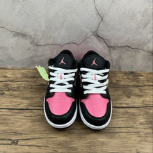 Cargar imagen en el visor de la galería, Air Jordan 1 Low (GS) White-Pinksicle-Black 554723-106