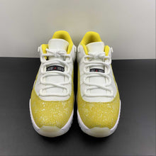 Cargar imagen en el visor de la galería, Air Jordan 11 Retro Low White Tour Yellow Sail Snakeskin AH7860-107