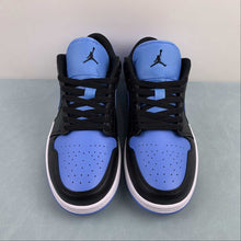 Cargar imagen en el visor de la galería, Air Jordan 1 Low Black University Blue White 553558-041