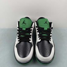 Cargar imagen en el visor de la galería, Air Jordan 1 Low Black Black Lucky Green White 553558-065