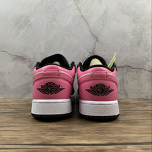 Cargar imagen en el visor de la galería, Air Jordan 1 Low (GS) White-Pinksicle-Black 554723-106