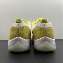Cargar imagen en el visor de la galería, Air Jordan 11 Retro Low White Tour Yellow Sail Snakeskin AH7860-107