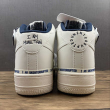 Cargar imagen en el visor de la galería, Uninterrupted x Air Force 1 07 Mid White Blue NU8802-303