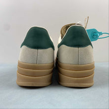 Cargar imagen en el visor de la galería, Adidas Gazelle Bold Cream White Collegiate Green Magic Beige ID7056