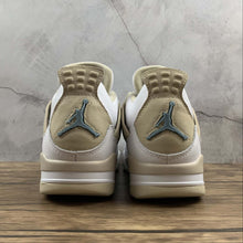 Cargar imagen en el visor de la galería, Air Jordan 4 Retro GG Linen Blue Light White Boarder Sand 487724-118