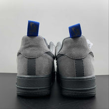 Cargar imagen en el visor de la galería, Air Force 1 Low Cut Out Swoosh Gray Light Blue Black Smoke Photo DO6709-002
