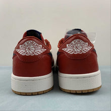 Cargar imagen en el visor de la galería, Air Jordan 1 Low OG Shattered Backboard Custom Edition Red White Black DZ0790-100