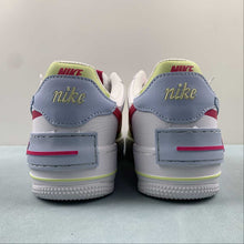Cargar imagen en el visor de la galería, Air Force 1 Shadow White Fireberry Light Lemon Twist Blue Tint FQ8885-100