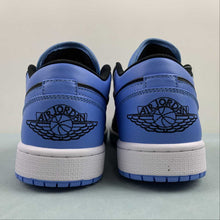 Cargar imagen en el visor de la galería, Air Jordan 1 Low Black University Blue White 553558-041