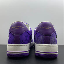 Cargar imagen en el visor de la galería, Louis Vuitton Trainer Snaker x Air Force 1 White Purple LK0231
