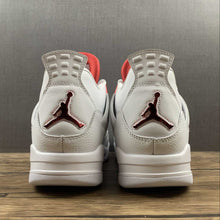 Cargar imagen en el visor de la galería, Air Jordan 4 Retro White University Red Metallic Silver CT8527-112