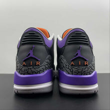 Cargar imagen en el visor de la galería, Air Jordan 3 Retro Court Purple Black Cement Grey White CT8532-050