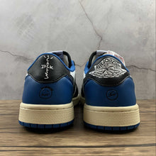 Cargar imagen en el visor de la galería, Travis Scott x Air Jordan 1 Low OG Sail Black-Military Blue DM7866 140