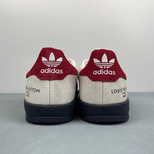 Cargar imagen en el visor de la galería, Adidas Gazalle x Louis Vuitton Grey Dark Bkue Red SC9207-725