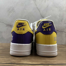 Cargar imagen en el visor de la galería, Air Force 1 07 Low “Lakers” Purple Yellow White Customised 315122-118
