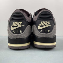 Cargar imagen en el visor de la galería, A Ma Maniere x Air Jordan 3 Retro Black Flat Pewter Violet Ore FZ4811-001