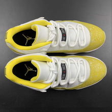 Cargar imagen en el visor de la galería, Air Jordan 11 Retro Low White Tour Yellow Sail Snakeskin AH7860-107