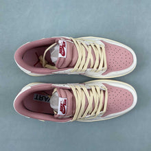 Cargar imagen en el visor de la galería, Travis Scott x Air Jordan 1 Low OG Pink Beige Red DM7866-600