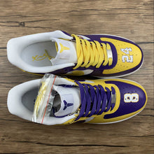 Cargar imagen en el visor de la galería, Air Force 1 07 Low “Lakers” Purple Yellow White Customised 315122-118
