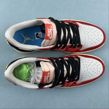 Cargar imagen en el visor de la galería, Air Jordan 1 Retro Low OG Trophy Room Away Sail Black Varsity Red Muslin FN0432-100