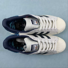 Cargar imagen en el visor de la galería, Feifei Ruan x Adidas Superstar Chalk White Navy ID1139
