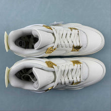 Cargar imagen en el visor de la galería, Air Jordan 4 Retro Sail Metallic Gold Black AQ9129-170