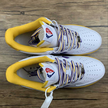 Cargar imagen en el visor de la galería, Air Force 1 07 Low 75th Anniversary NBA White Purple Yellow DC8864-001