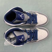 Cargar imagen en el visor de la galería, Air Jordan 1 Mid True Blue Cement Grey White DQ8426-014