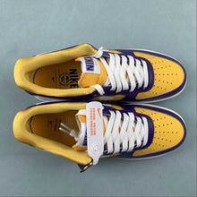 Cargar imagen en el visor de la galería, Air Force 1 07 Low Be True To Her School LSU Court Purple White University Gold Sail FJ1408-500