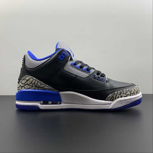 Cargar imagen en el visor de la galería, Air Jordan 3 Retro Sport Blue Black Wolf Grey 136064-007
