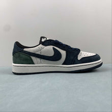 Cargar imagen en el visor de la galería, Travis Scott x Air Jordan 1 Low OG Suede Dark Green Blue DM7866-819