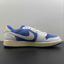 Cargar imagen en el visor de la galería, Fragment Design x Travis Scott x Air Jordan 1 Low OG SP White Blue Barb Sail CQ4277-212