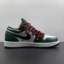 Cargar imagen en el visor de la galería, Air Jordan 1 Low Vibe White Green Black Red 553558-963