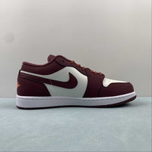 Cargar imagen en el visor de la galería, Air Jordan 1 Low Phantom Night Maroon Total Orange White 553560-068
