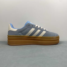 Cargar imagen en el visor de la galería, Adidas Gazelle Bold Clear Sky Cream White Gold Metallic JQ7776