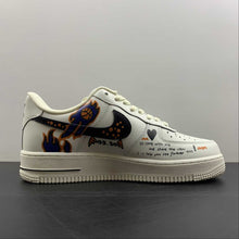 Cargar imagen en el visor de la galería, Air Force 1 07 Low You Love Still I Beige Red Black Customised CW2288-226