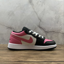 Cargar imagen en el visor de la galería, Air Jordan 1 Low (GS) White-Pinksicle-Black 554723-106