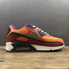 Cargar imagen en el visor de la galería, Air Max 90 Day of the Dead Deep Ocean University Gold Cactus Flower DC5154-458