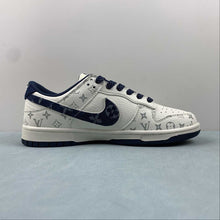 Cargar imagen en el visor de la galería, LV x SB Dunk Low Cream White Royal Blue Silver FC1688-123