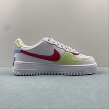 Cargar imagen en el visor de la galería, Air Force 1 Shadow White Fireberry Light Lemon Twist Blue Tint FQ8885-100
