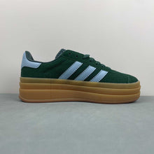 Cargar imagen en el visor de la galería, Adidas Gazelle Bold Collegiate Green Light Blue HO6123