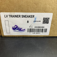 Cargar imagen en el visor de la galería, Louis Vuitton Trainer Snaker x Air Force 1 White Purple LK0231