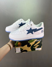 Cargar imagen en el visor de la galería, BAPE STA White Blue Denim